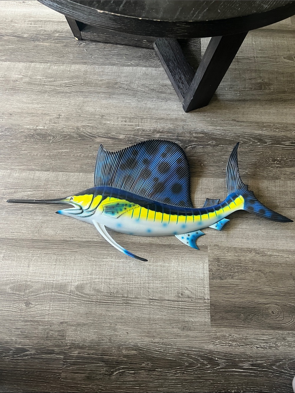 Blue & Yellow Marlin Fish Wall Décor - Decorative Aquarium Accent